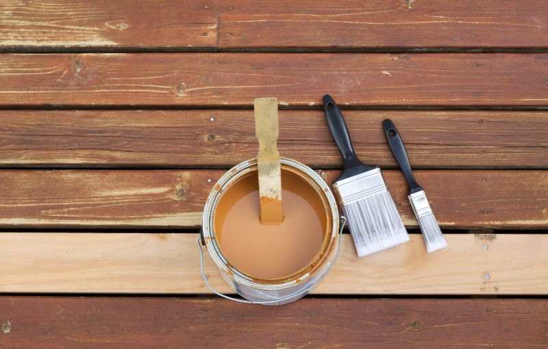 Well-maintained and stained wood surfaces add to the aesthetic
